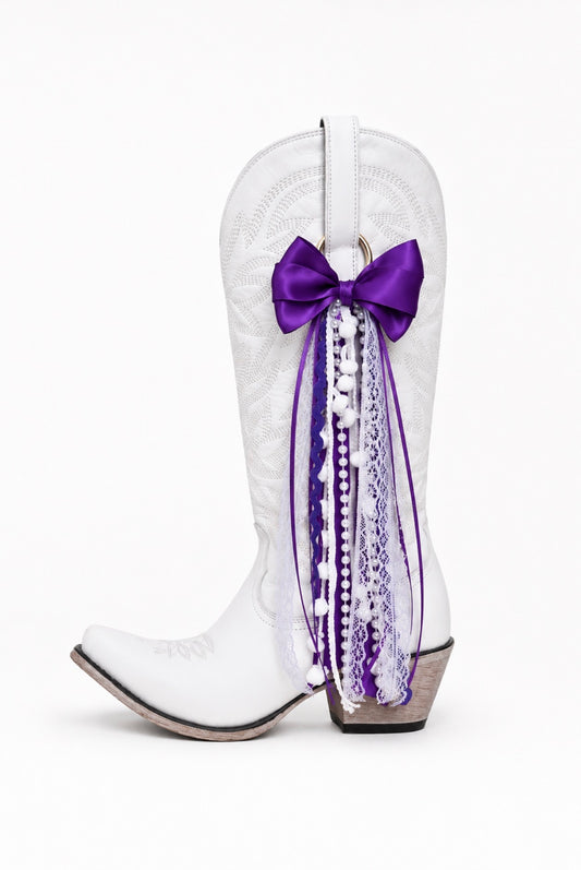 The 254 | Purple Boot Bows